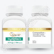 Androlic 50, 100 tabs, Oxymetholone, EURO-MED